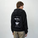 thetea patch on male essential zip hoodie in after hours
