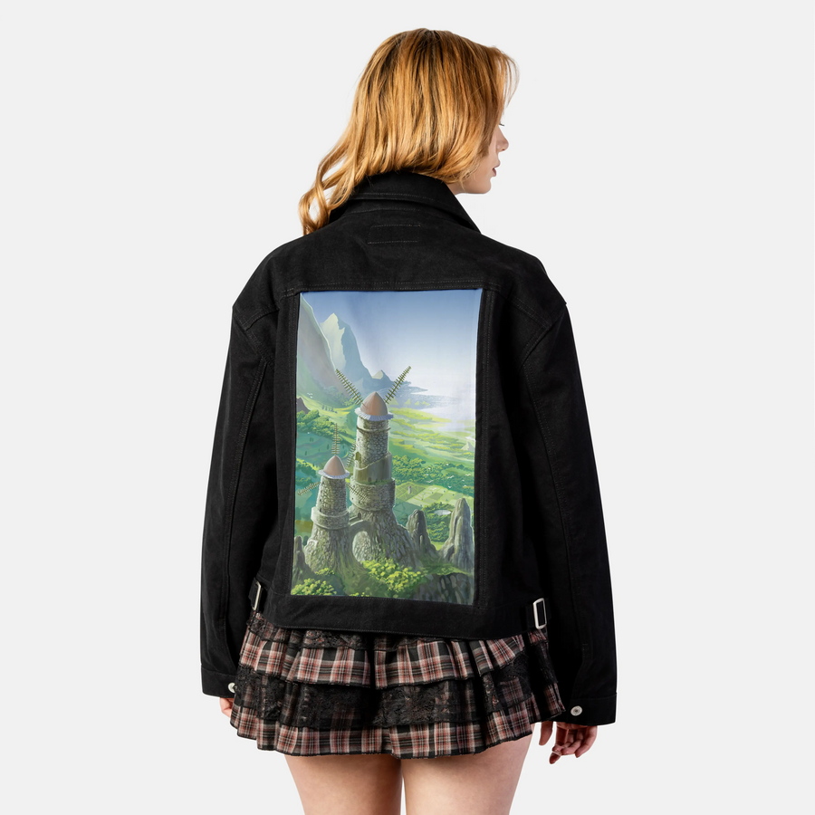 thevalleyofthewind patch on female atelier canvas jacket in nightfall