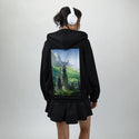 thevalleyofthewind patch on female essential zip hoodie in after hours