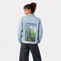 thevalleyofthewind patch on female og denim jacket in oceanside