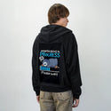 thinkingpenguin patch on male essential zip hoodie in after hours