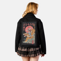 tigercatana patch on female atelier canvas jacket in nightfall