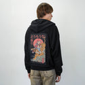 tigercatana patch on male essential zip hoodie in after hours