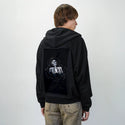 timelessdissent patch on male essential zip hoodie in after hours