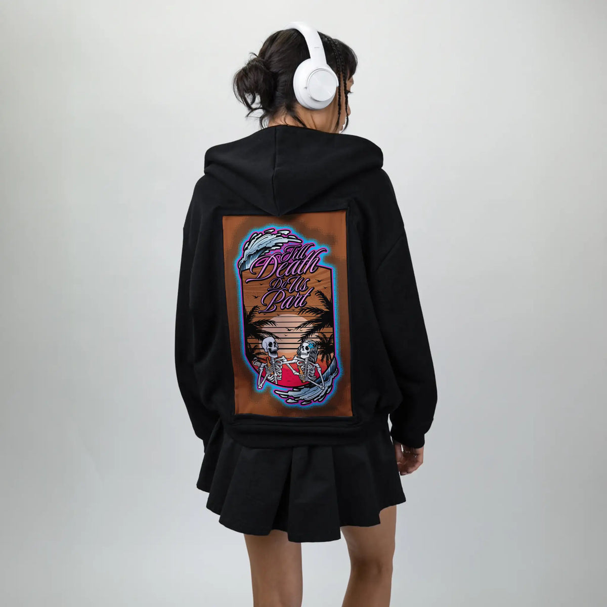 togetherforever patch on female essential zip hoodie in after hours