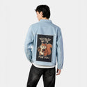 totallynuts patch on male og denim jacket in oceanside