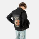 totallynuts patch on male og denim jacket in raven