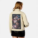 toxic patch on female atelier canvas jacket in tan