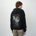 trexcatana patch on male essential zip hoodie in after hours