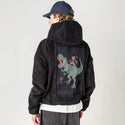 trexcatana patch on male retro cord hoodie in onyx