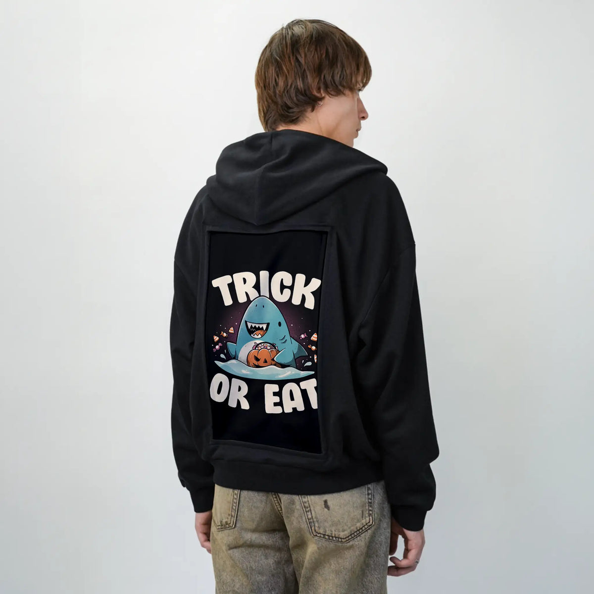 trickoreat patch on male essential zip hoodie in after hours