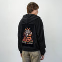 trickorsouls patch on male essential zip hoodie in after hours