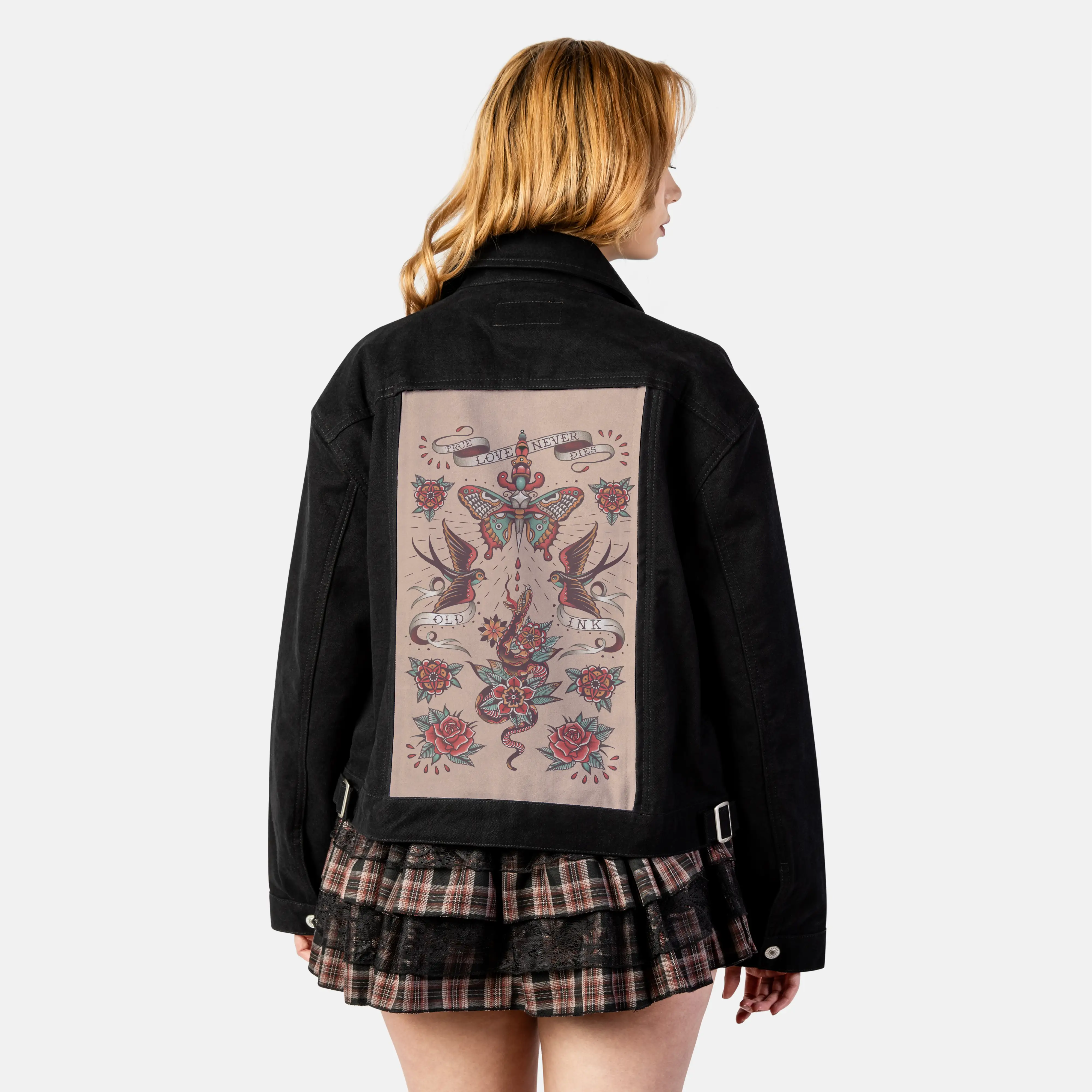 truelove patch on female atelier canvas jacket in nightfall