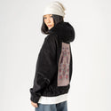 truelove patch on female retro cord hoodie in onyx