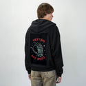 tryingmybest patch on male essential zip hoodie in after hours