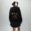 twilightbotanica patch on female essential zip hoodie in after hours
