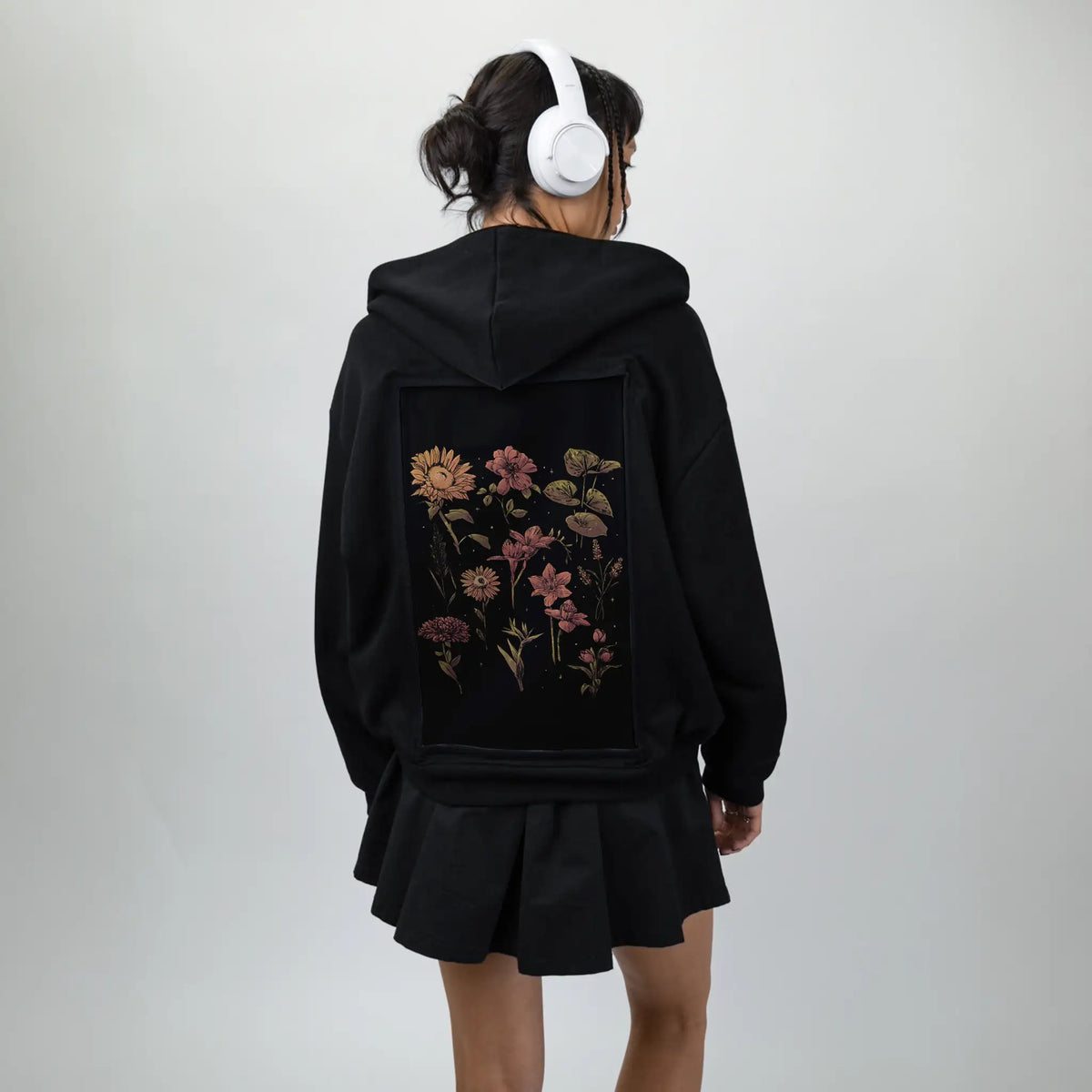 twilightbotanica patch on female essential zip hoodie in after hours