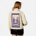 twoofwands patch on female atelier canvas jacket in tan
