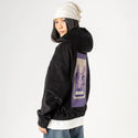 twoofwands patch on female retro cord hoodie in onyx