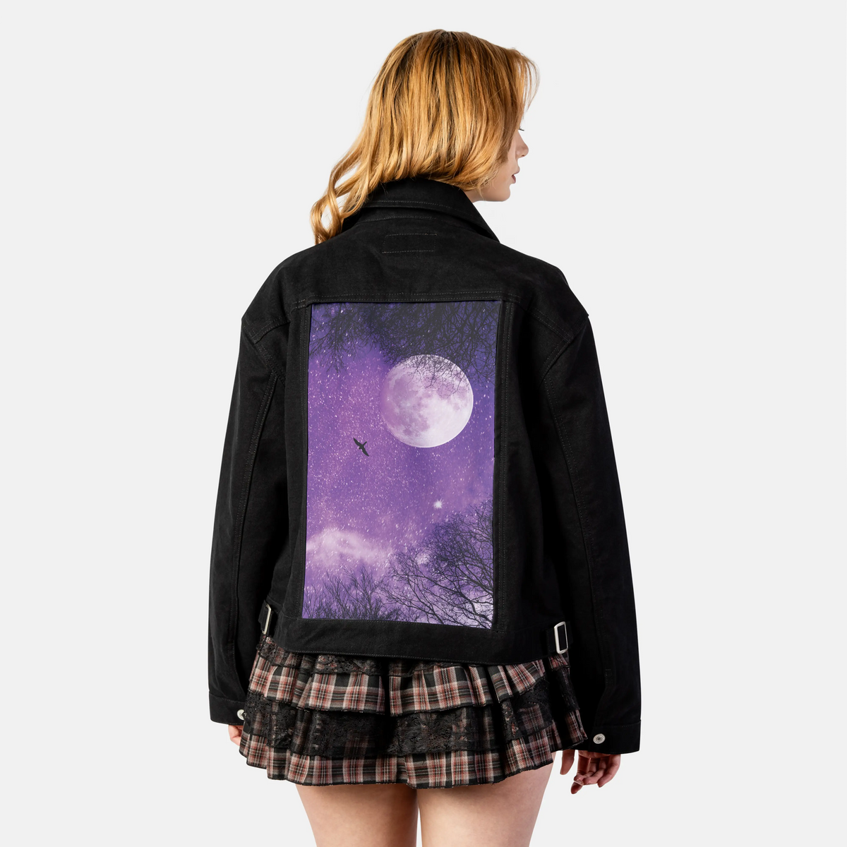 ultravioletnight patch on female atelier canvas jacket in nightfall