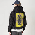 understand patch on male retro cord hoodie in onyx