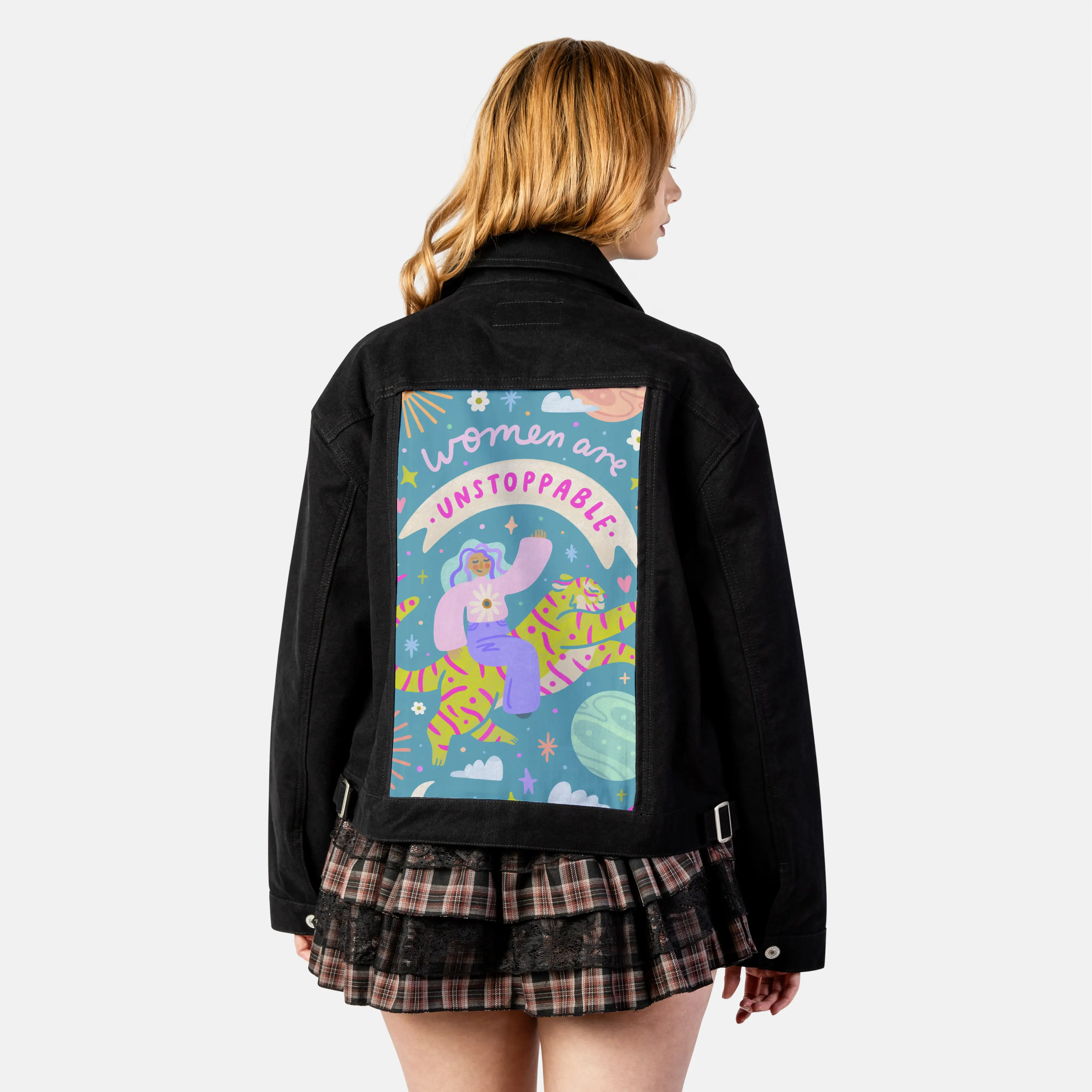 unstoppablewomen patch on female atelier canvas jacket in nightfall