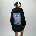 unstoppablewomen patch on female essential zip hoodie in after hours