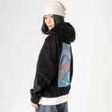 unstoppablewomen patch on female retro cord hoodie in onyx