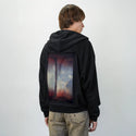 untitleddream patch on male essential zip hoodie in after hours
