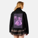 uwust patch on female atelier canvas jacket in nightfall