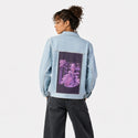 uwust patch on female og denim jacket in oceanside