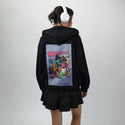 vampurrr patch on female essential zip hoodie in after hours