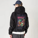 vampurrr patch on male retro cord hoodie in onyx