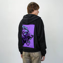 velvetroar patch on male essential zip hoodie in after hours