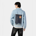 venusandmoon patch on male og denim jacket in oceanside