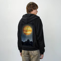 venusrising patch on male essential zip hoodie in after hours