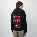 vermillionbeast patch on male essential zip hoodie in after hours