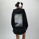 vertigocean patch on female essential zip hoodie in after hours