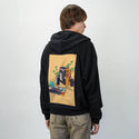 vintagecassette patch on male essential zip hoodie in after hours