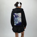 vinylsingles patch on female essential zip hoodie in after hours