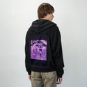 violeteternity patch on male essential zip hoodie in after hours