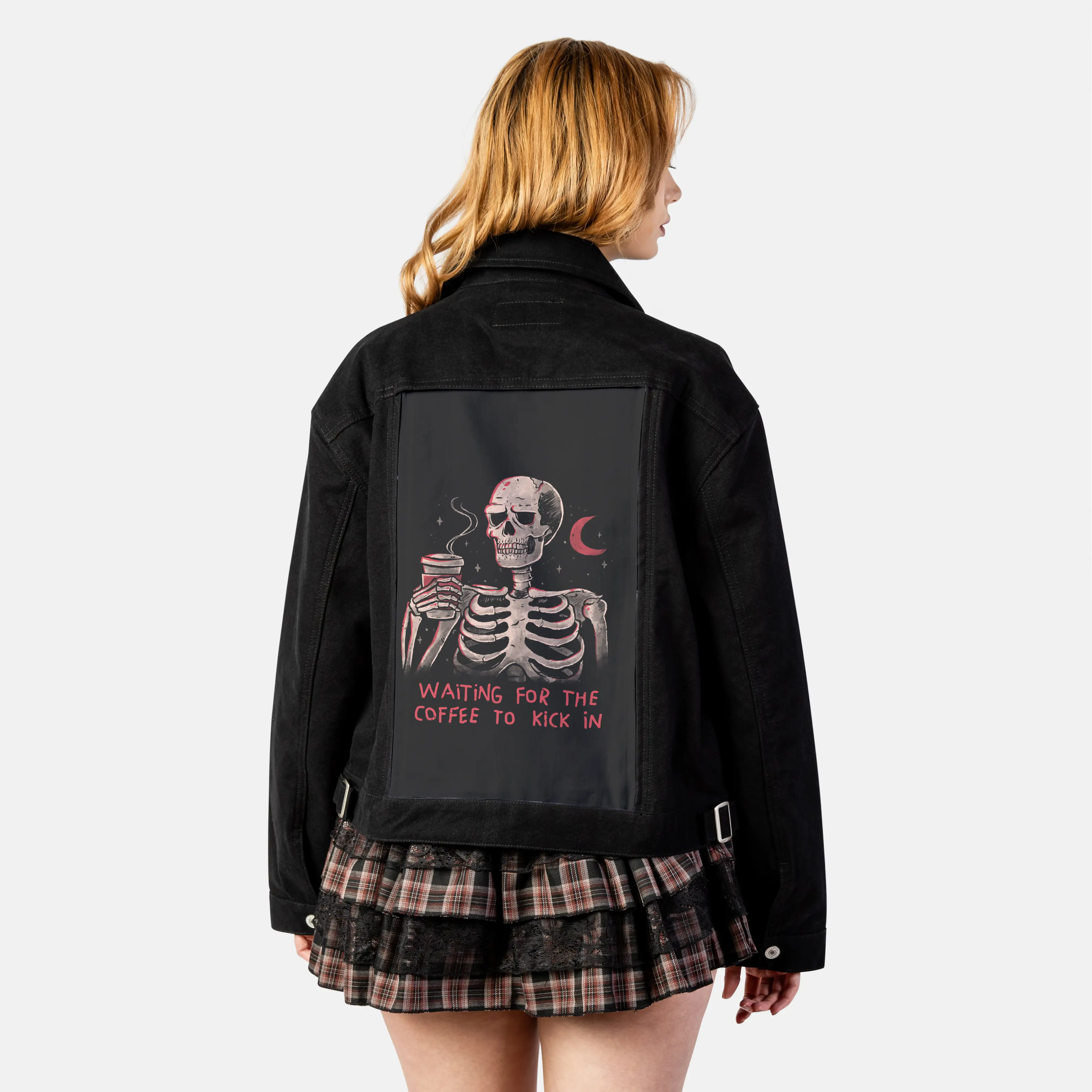 waitingforthecoffee patch on female atelier canvas jacket in nightfall