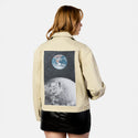 walkingon patch on female atelier canvas jacket in tan