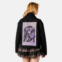weighdown patch on female atelier canvas jacket in nightfall