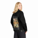 whennoodlesattack patch on female og denim jacket in raven