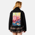 wildfire patch on female atelier canvas jacket in nightfall
