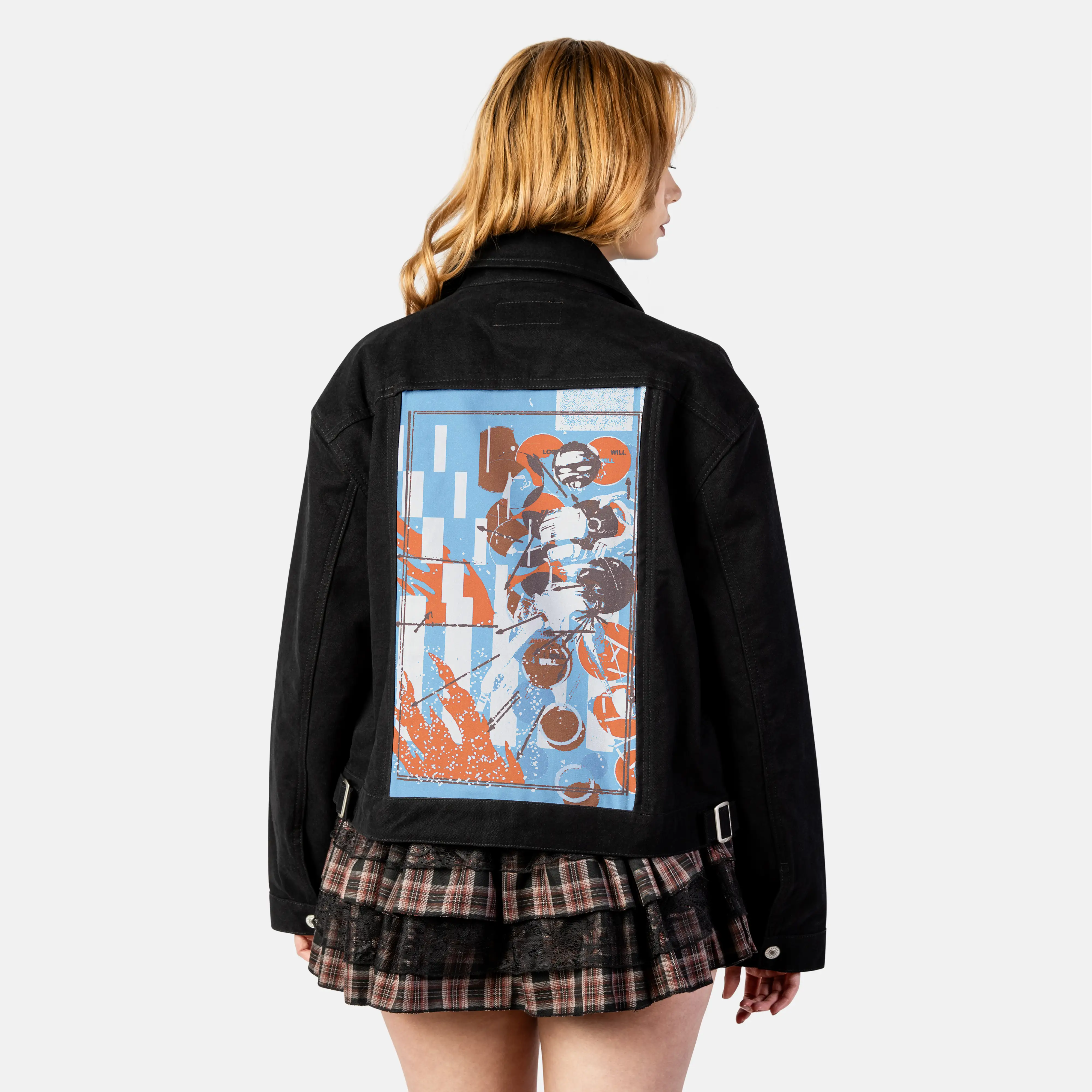 will patch on female atelier canvas jacket in nightfall