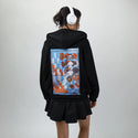 will patch on female essential zip hoodie in after hours