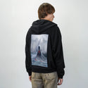 winter patch on male essential zip hoodie in after hours