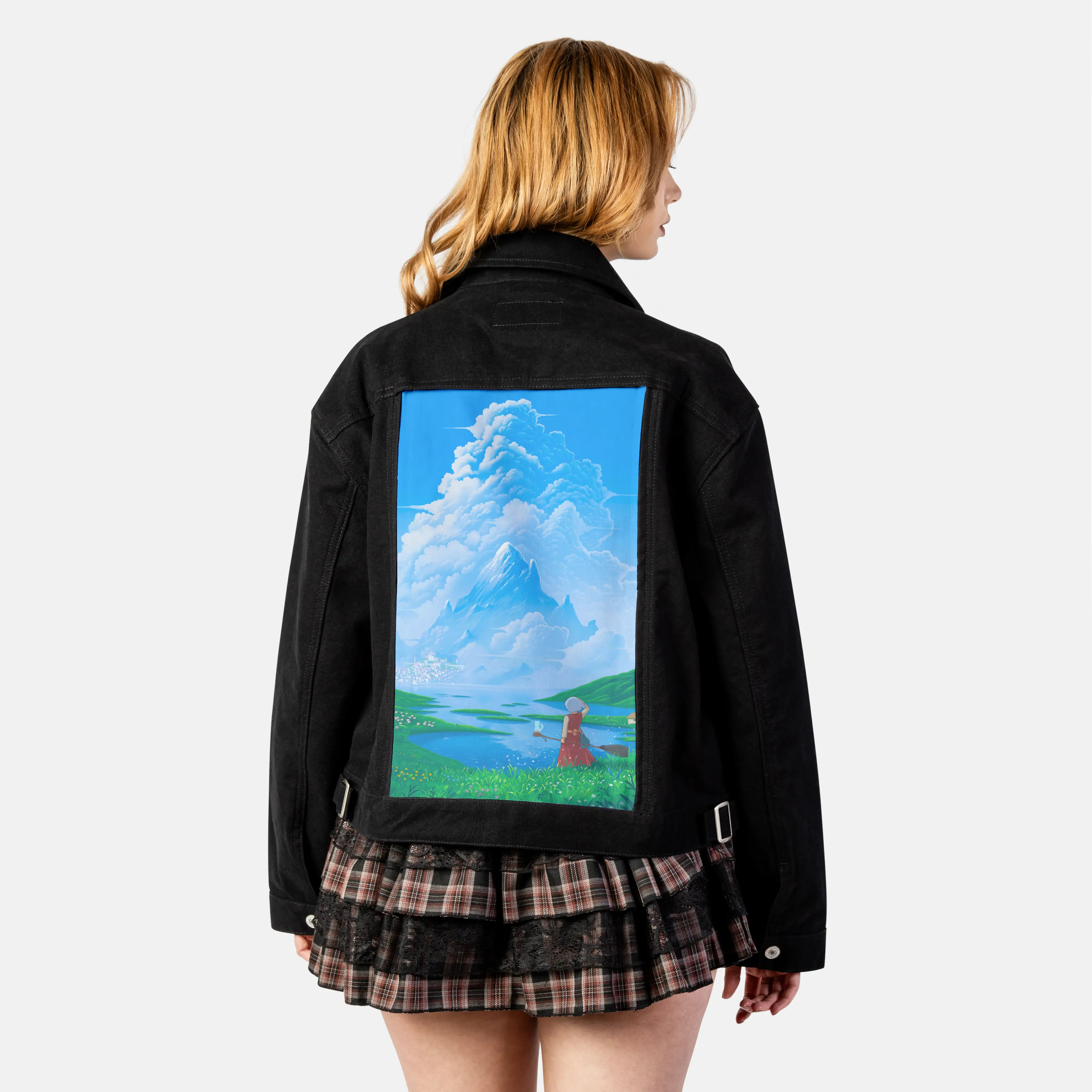 witchandthecity patch on female atelier canvas jacket in nightfall